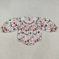 Baby Girl Long Sleeves Embroidery Merry Christmas Bows Bubble Smocked Romper RTS