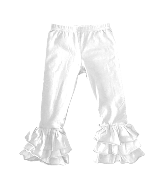 Baby Girl White Cotton Legging Ruffle Pants ( Moq 5 )