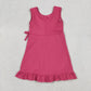 Baby Girls Kids Sleeveless Pink Scallop Yoga Active Knee Length Dress RTS