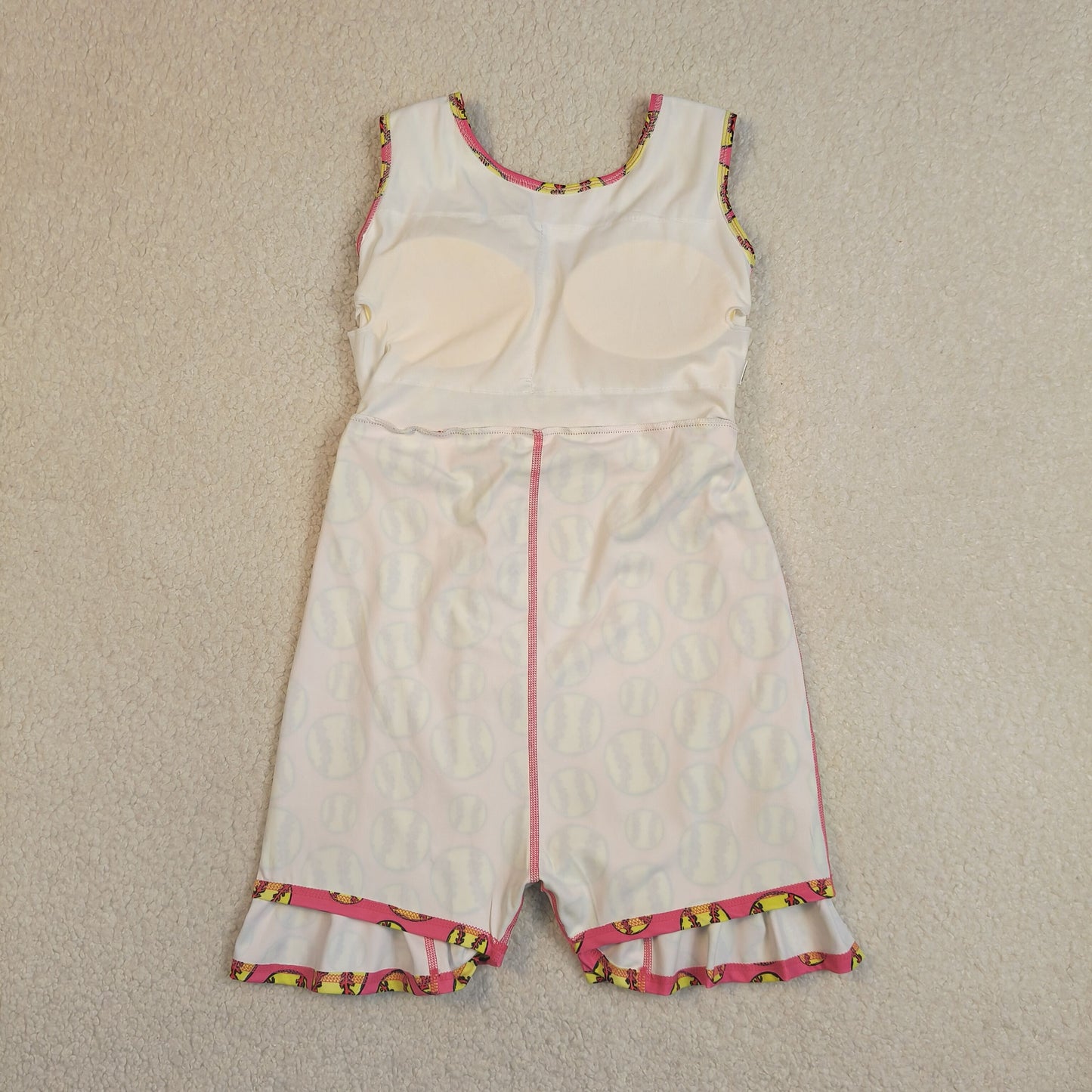 Baby Girls Kids Sleeveless Softball Yoga Shorts Pink Knee Length Dress RTS