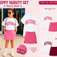 ( Moq 5 Each style ) Custom Girls Kids Short Sleeves Shirts Skirt Shorts Sets 6.19