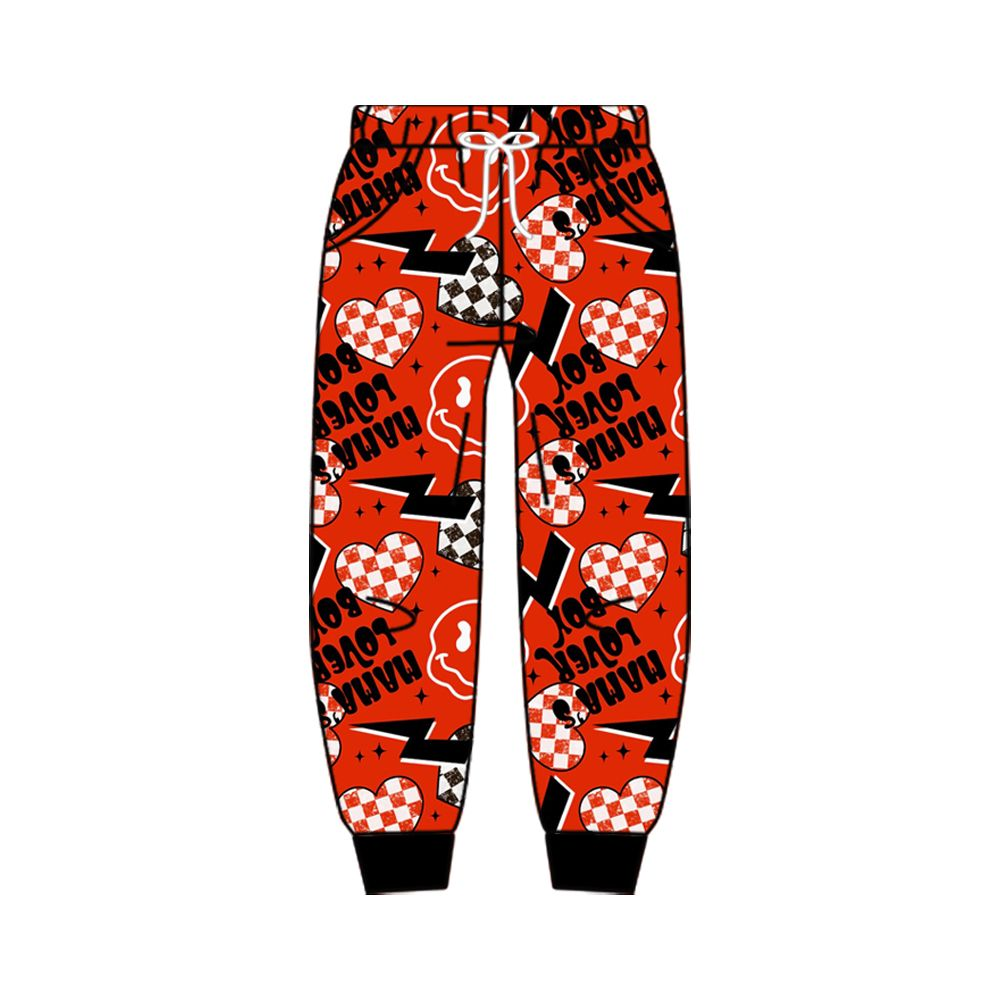 ( Moq 5 ) Baby Boys Kids Smile Hearts Valentine Pockets Jogger Pants Bottoms Clothes