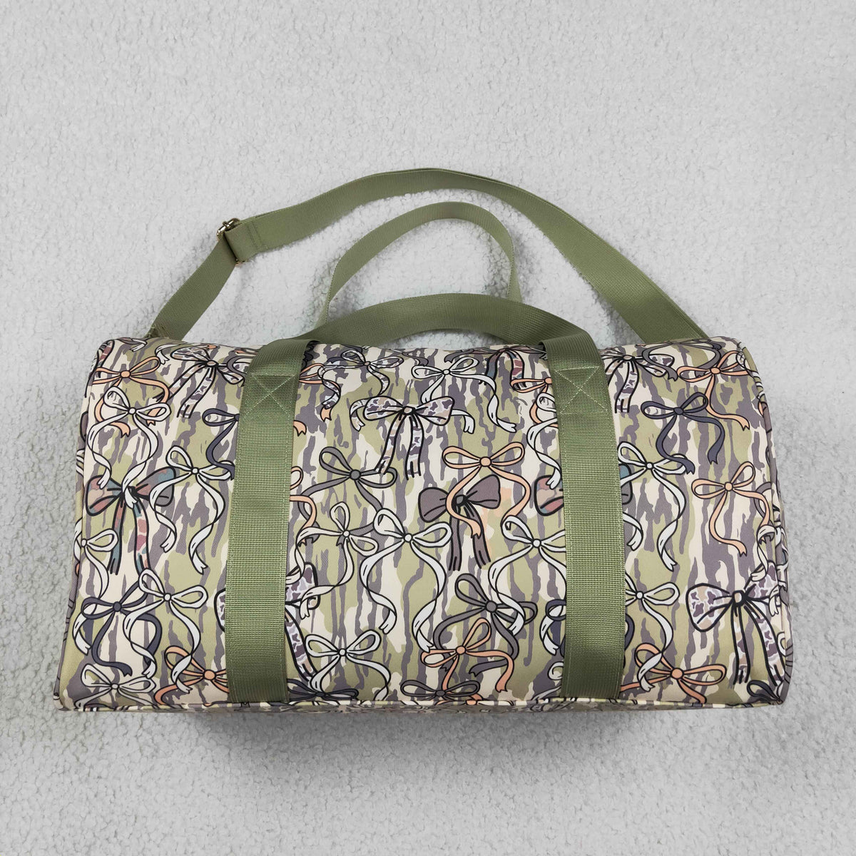 Baby Girls Kids Adult Bows Camo Print Travel Package Gym Bags RTS