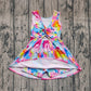 Baby Girl Sleeveless Tie Dye Yoga Active Shorts Skort Knee Length Dress RTS