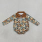Baby Boys Infant Long Sleeves Camo Zipper Bubble Romper Clothes RTS