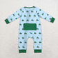 Baby Boy Infant Long Sleeves Tractors Zipper Bamboo Romper