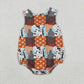 Baby Boys Infant Sleeveless Western Cow Print Aztec Plaid Romper RTS