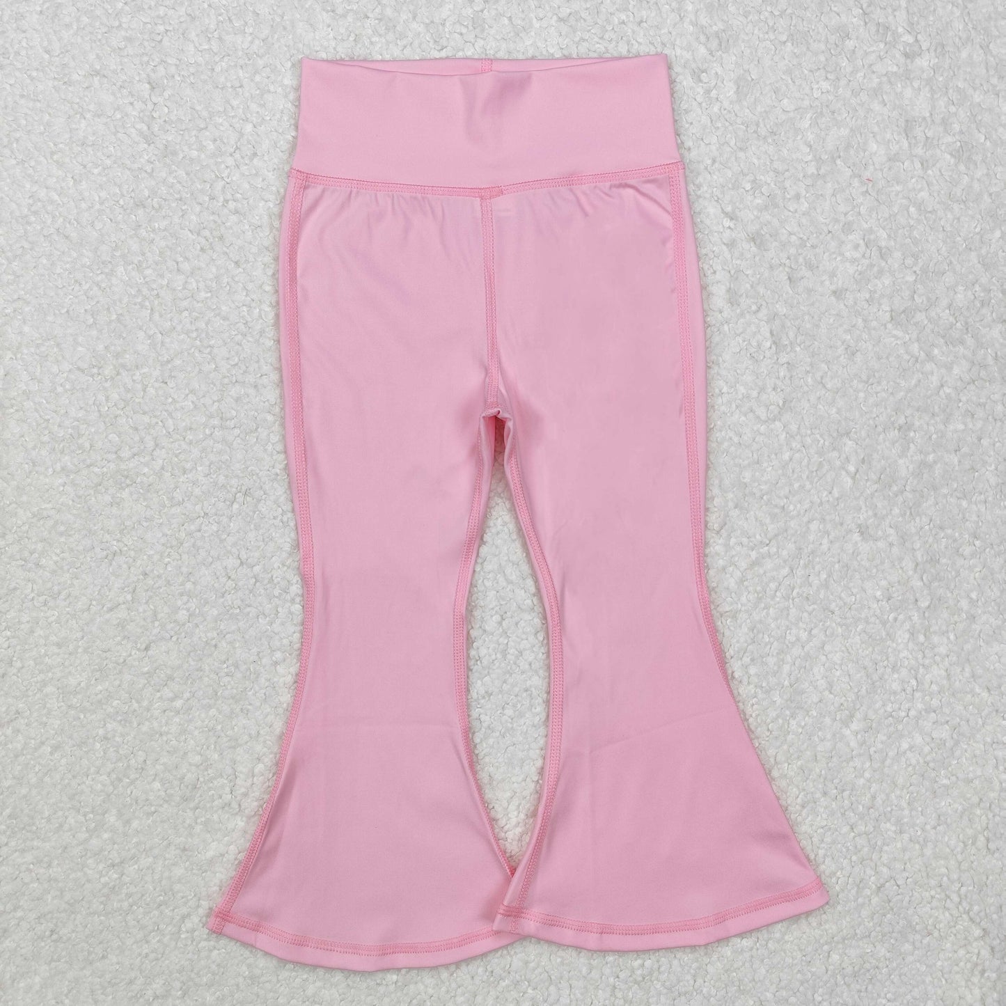 Baby Girl Light Pink Yoga Active Wear Bell Bottom Pants