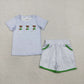 Baby Boys Kids Short Sleeves Bear Blue Shirt Stripes Shorts Golf Outfit RTS