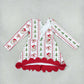 Baby Girls Kids Long Sleeves Christmas Santa Bows Scallop Dress Yoga Active Clothes RTS