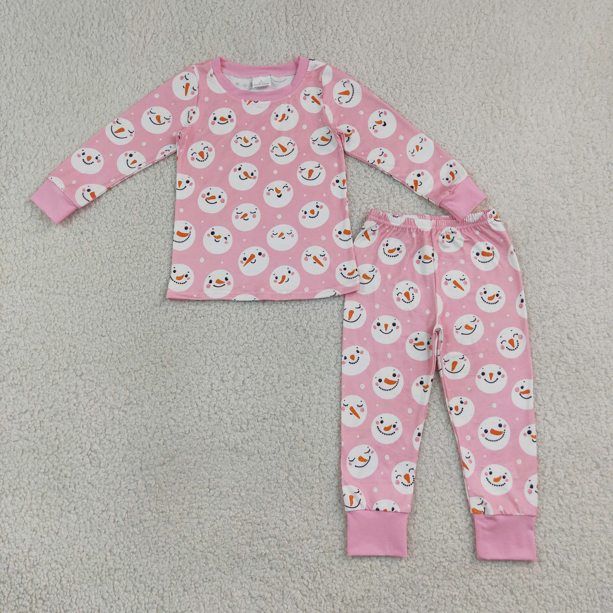 Baby Girls Kids Long Sleeves Christmas Shirt Pants Pink Set Pajamas Clothes RTS
