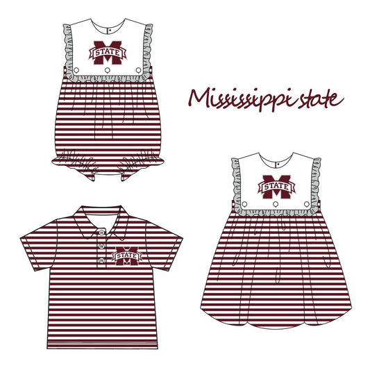 Baby Boy Girl Team Sibling Romper Dress Football Clothes ( Moq 5 )