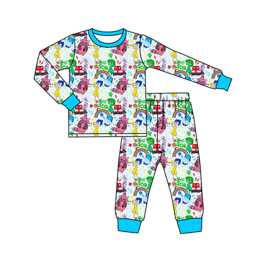 Baby Boy Long Sleeves Rainbow Cartoon Shirt Pants Pajamas Set