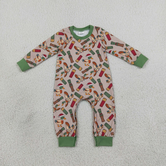 Baby Boys Kids Long Sleeves Ducks Christmas Hunting Romper Clothes RTS