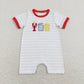 Baby Boy Girl Embroidery Crawfish Sibling Romper Set