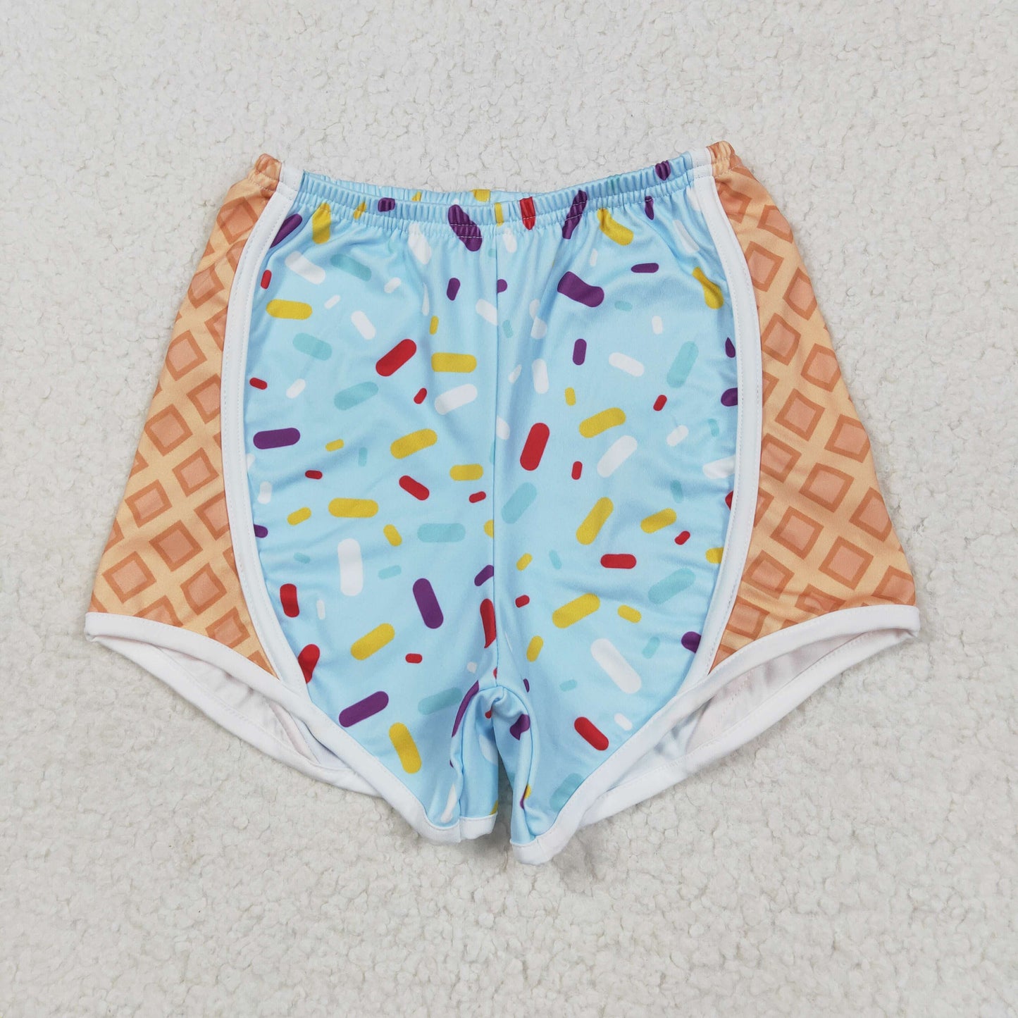 Baby Girl Cake Candy Blue Yoga Wear Active Shorts Bottoms RTS