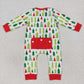 Sibling Boys Girls Adult Kids Christmas Trees Family Zipper Rompers Pajamas Sets RTS