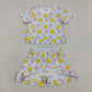 Baby Girls Kids Short Sleeves Softball Bows Shirt Shorts Skirt Yoga Active Clothes Set RTS