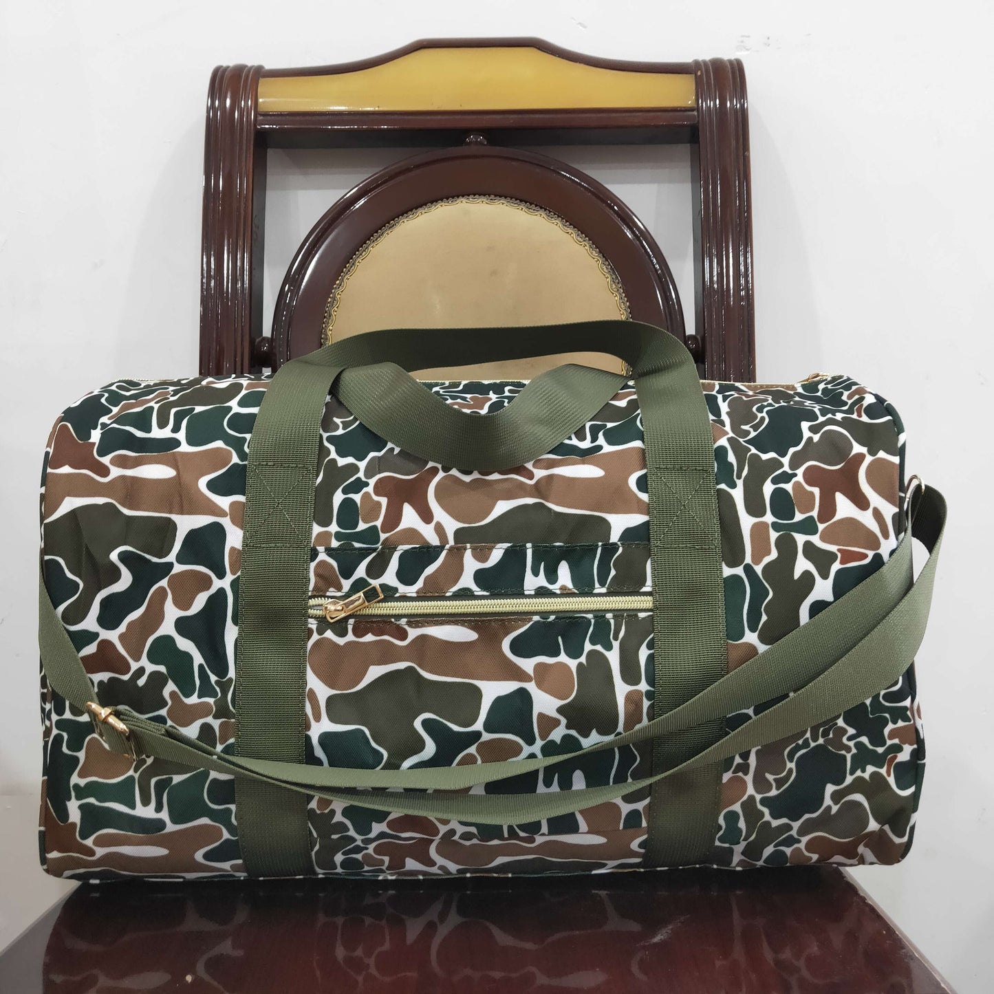 Baby Kids Adult Green Camo Travel Package Gym Bags