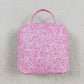 Baby Girl Kids Pink Bows Ruffle Lunch Box Picnic Thermal Bag RTS