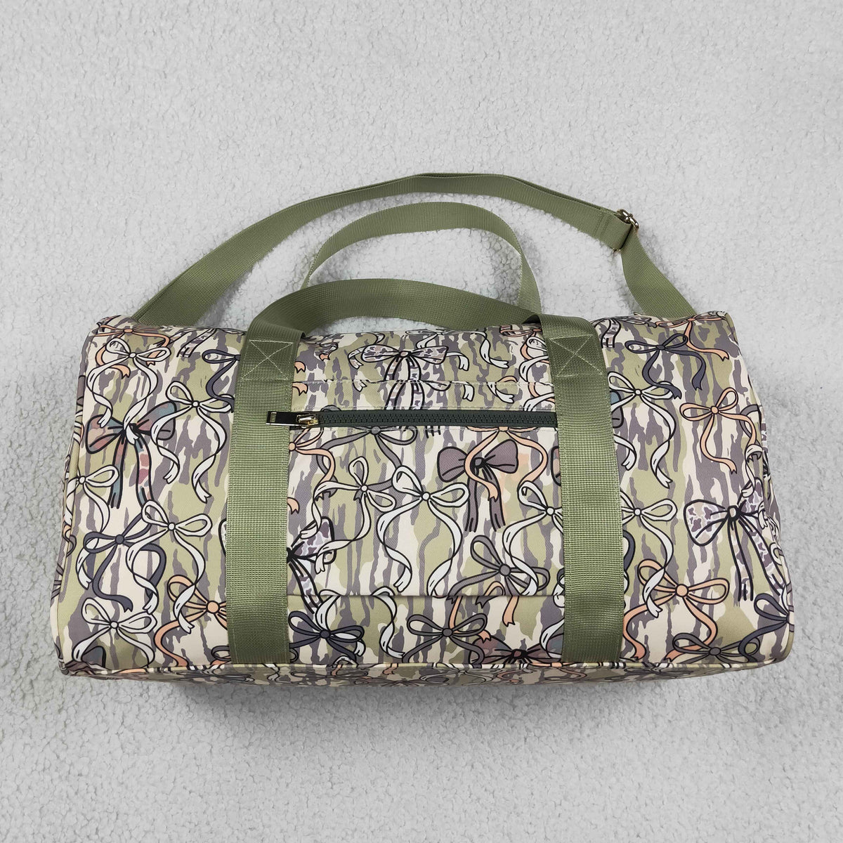 Baby Girls Kids Adult Bows Camo Print Travel Package Gym Bags RTS