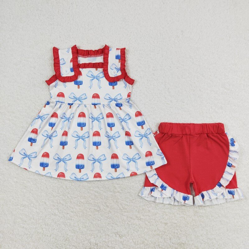 Baby Girl Popstick Bows Sibling Sister Romper Set