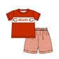 ( Moq 5 ) Baby Boys Toddler Short Sleeves Red Shirt Stripes Shorts Team Summer Set