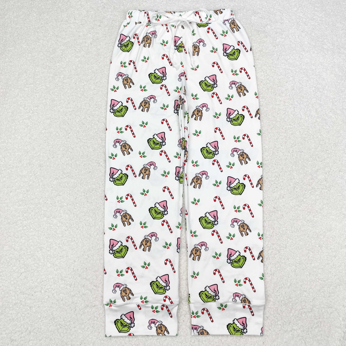 Adult Women Christmas Green Face Pajamas Pants