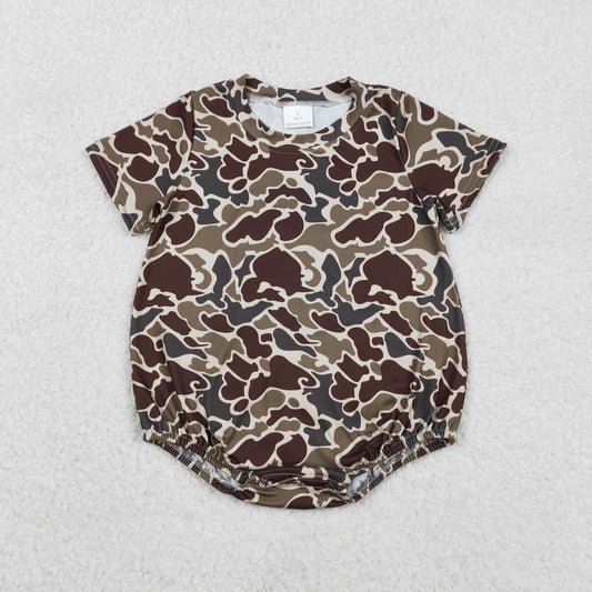 Baby Boys Infant Short Sleeves Camo Bubble Romper RTS