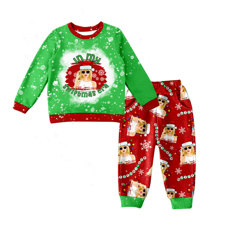 Baby Girl Singer Era Christmas Shirt Pants Pajamas Set