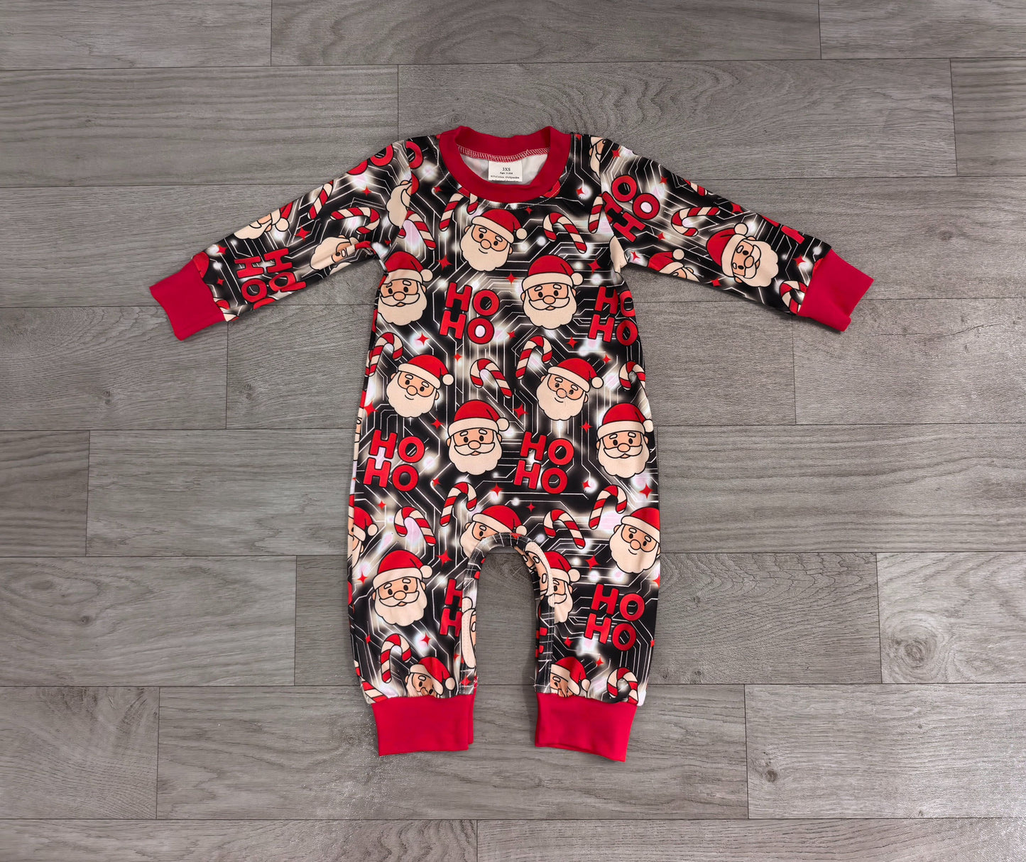 ( No moq ) Preorder Baby Boy Infant Long Sleeves Christmas Santa Romper Clothes