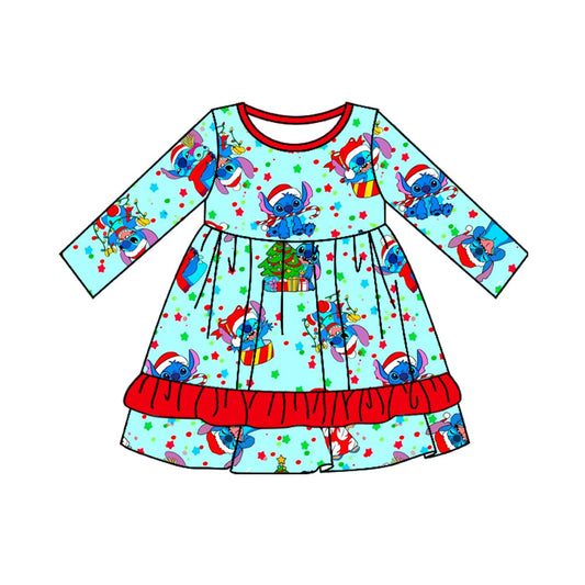 Baby Girl Cartoon Animals Christmas Dress