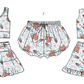 ( Moq 5 Each Style ) Baby Girls Kids Flags Popsicle 4th of July Sibling Shorts Sets Clothes