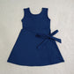 Baby Girls Sleeveless Navy Bow Shorts Knee Length Yoga Active Dress RTS