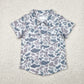 Baby Boy Short Sleeves Gray Camo Buttons Pocket Shirt Tops RTS
