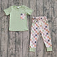 Baby Boy Short Sleeves Shirt Pockets Checked Pants Set RTS