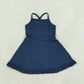 Baby Girls Kids Navy Swim Dress One-piece Swimsuit Bathing Suit Clothes RTS