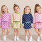 Sibling Baby Girls Kids Long Sleeves Dots Shirts Skirts Shorts Sets Clothes RTS