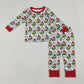 Baby Boy Long Sleeves Green Faces Lights Christmas Shirt Pants Pajamas Set RTS
