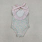 Baby Girls Kids Stripes Bows Floral Summer One-piece Swimsuit RTS