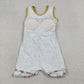 Baby Girls Kids Sleeveless Anchors Mardi Gras Yoga Shorts Knee Length Dress RTS