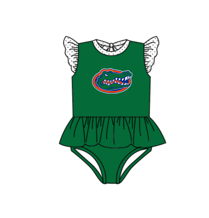 ( Moq 5 Each Style ) Baby Boys Girls Kids Team Sibling Green Jumpsuits Sets Swimsuits