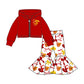 ( Moq 5 each style ) Baby Boy Girl  Team Cheer Sibling Shirt Bows Eagles Jumpsuit Dress Set 7.31