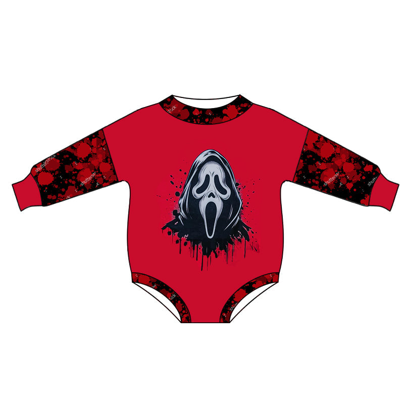 Baby Kids Halloween Red Bubble Romper