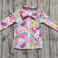 Baby Girl Long Sleeves Flower Pockets Zipper Yoga Active Cardigan Tops RTS