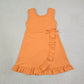 Baby Girls Kids Sleeveless Orange Scallop Yoga Active Knee Length Dress RTS