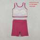 Baby Girl Sleeveless Watermelon Red Vest Tops Shorts Skirt Skort Yoga Active Set RTS