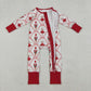 Sibling Family Girls Kids Adult Woman Soldier Bows Christmas Zipper Romper Pajamas Clothes Set RTS