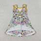 Baby Girls Kids Sleeveless Anchors Mardi Gras Yoga Shorts Knee Length Dress RTS