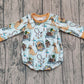 Baby Boy Long Sleeves Dogs Ducks Hunting Bubble Romper RTS